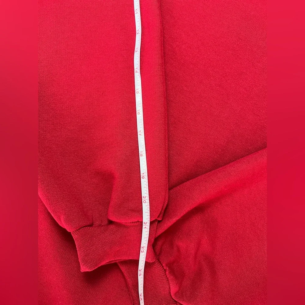 Red Crewneck Sweatshirt Vintage Jerzees 4XL Oversized Russell Corp 90s Sweater
